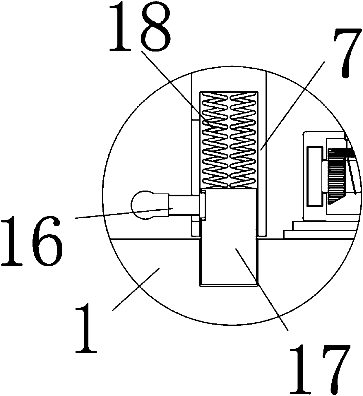 Aerospace flexible nut closing-in device