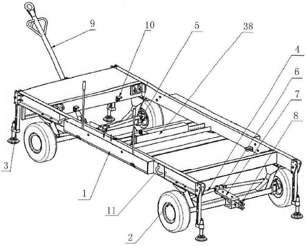 Fall-mounted type engine installing vehicle