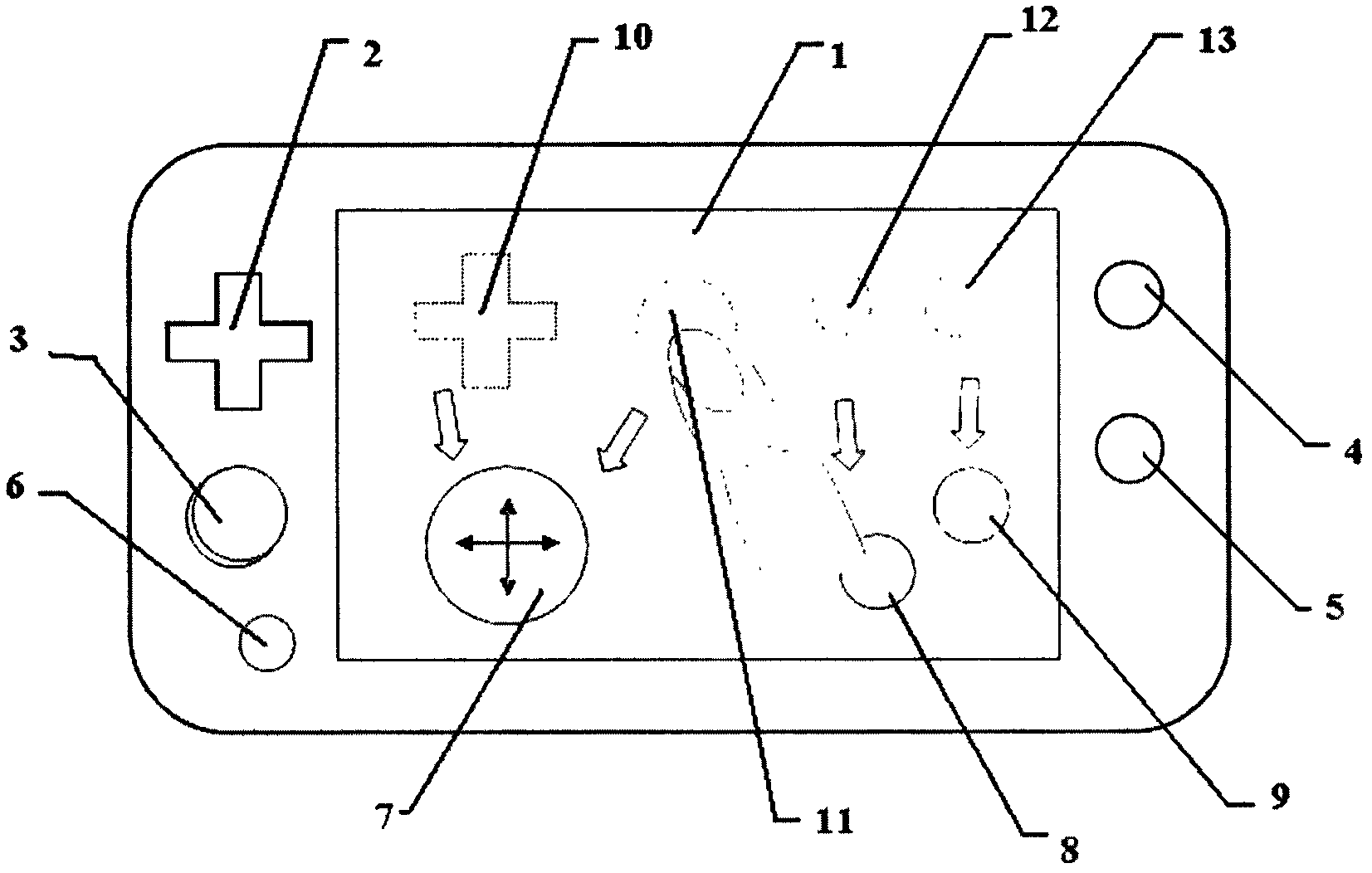 Materialized mapping method of touch screen virtual key and touch screen game mobile phone using same