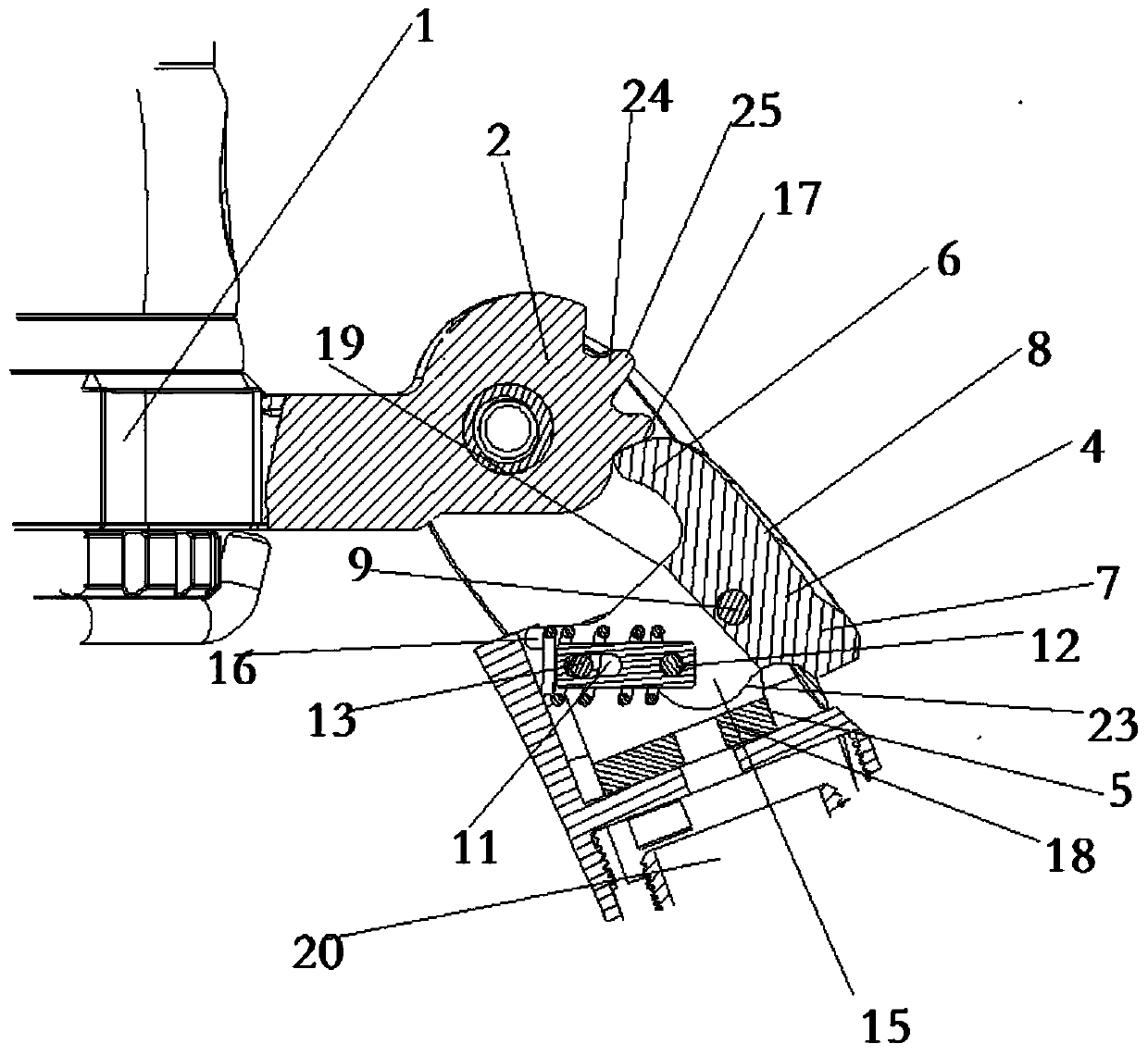 Tripod button mechanism and tripod