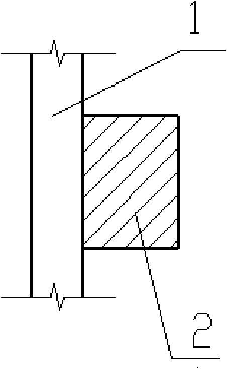 Brick wall reinforced concrete wall stud structure