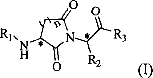 Cyclin imide peptidyl metalloprotease inhibitor and its application