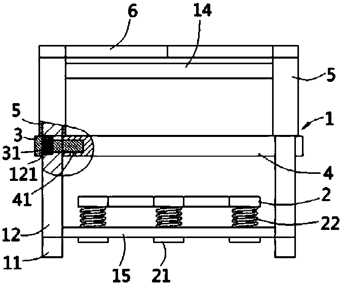 Vibration damping battery box for new energy automobiles