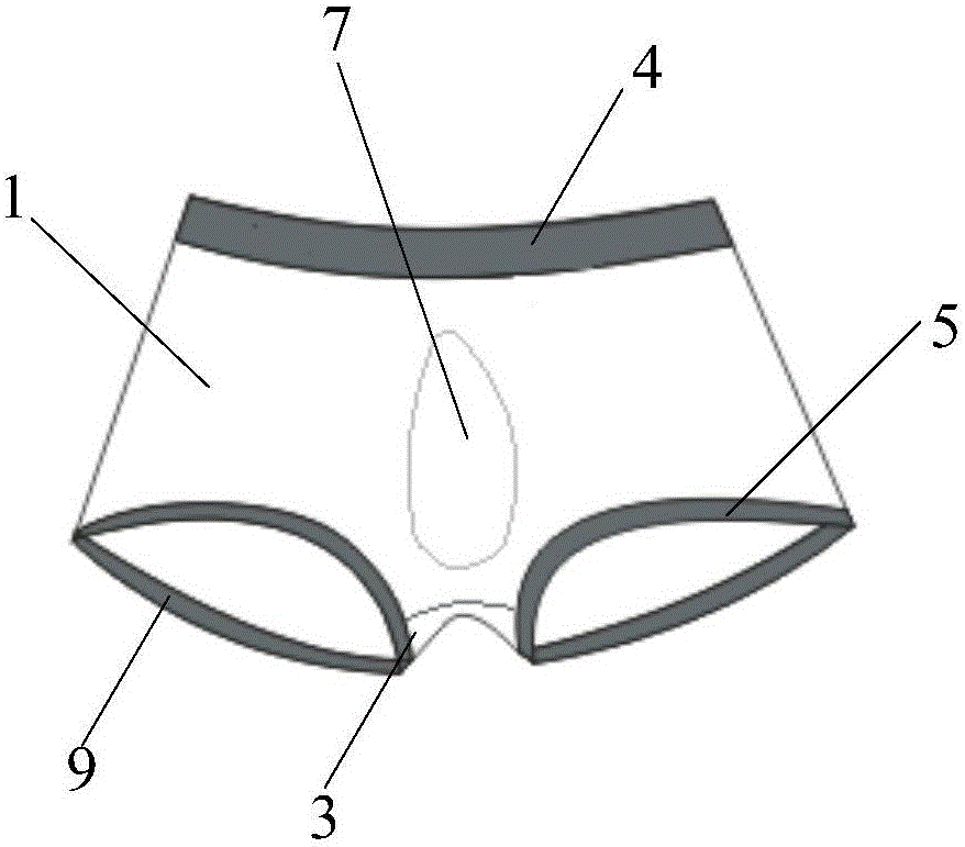 Male underwear and making method thereof