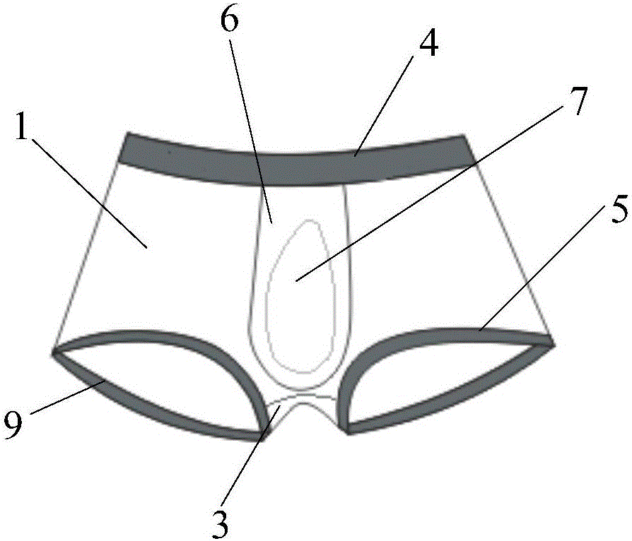 Male underwear and making method thereof