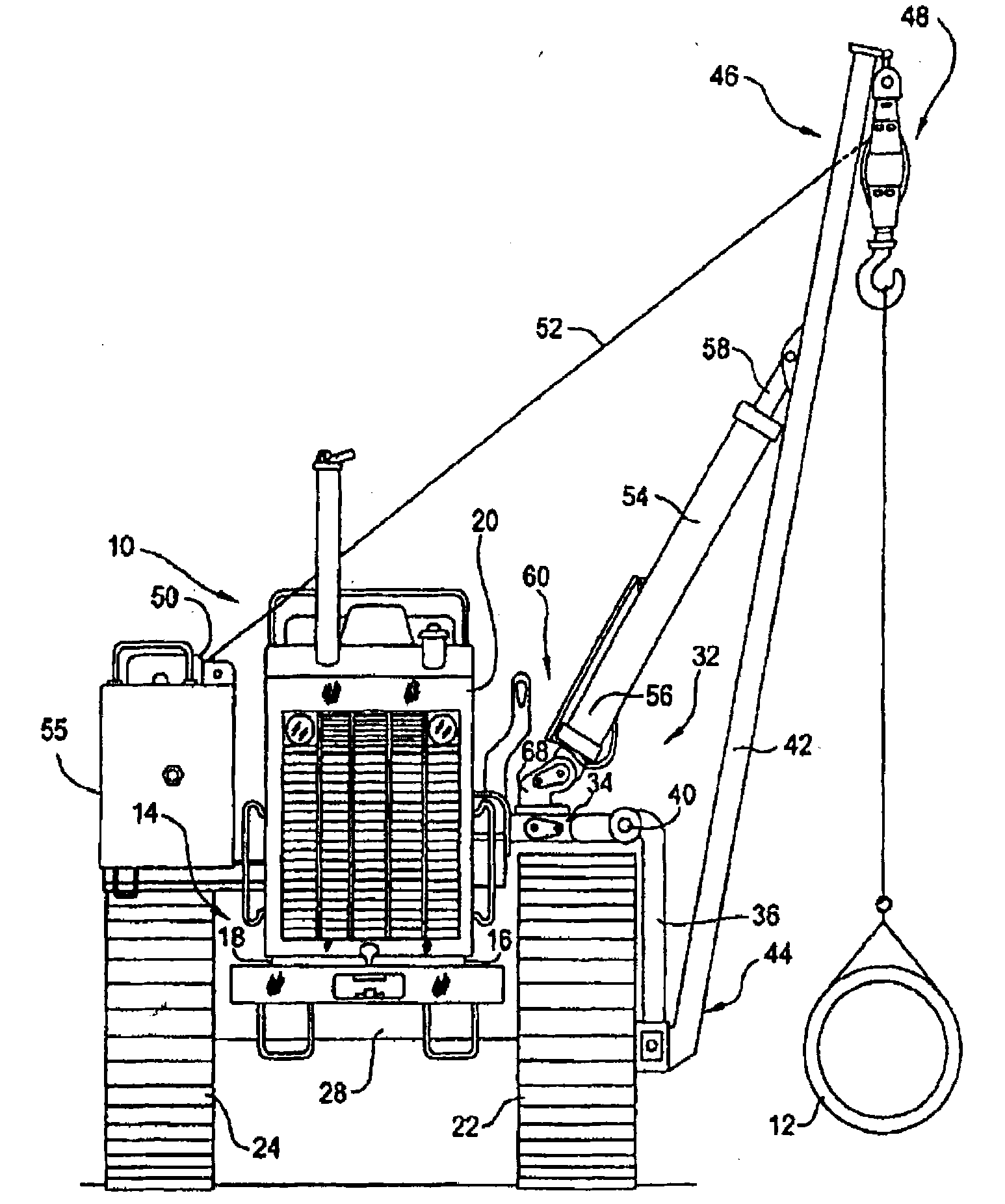 Pipelayer with cab riser