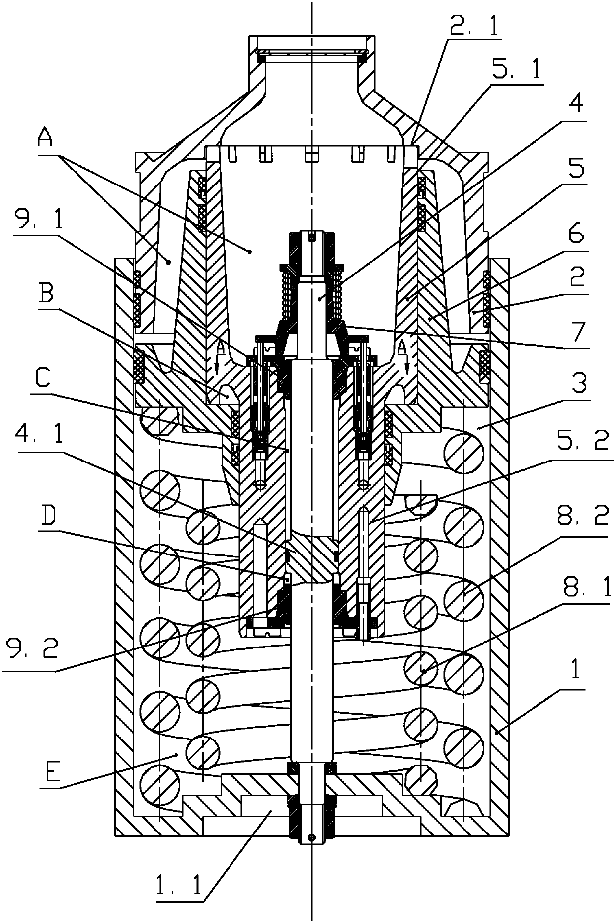 Hydraulic self-adjusting bogie for railway vehicles