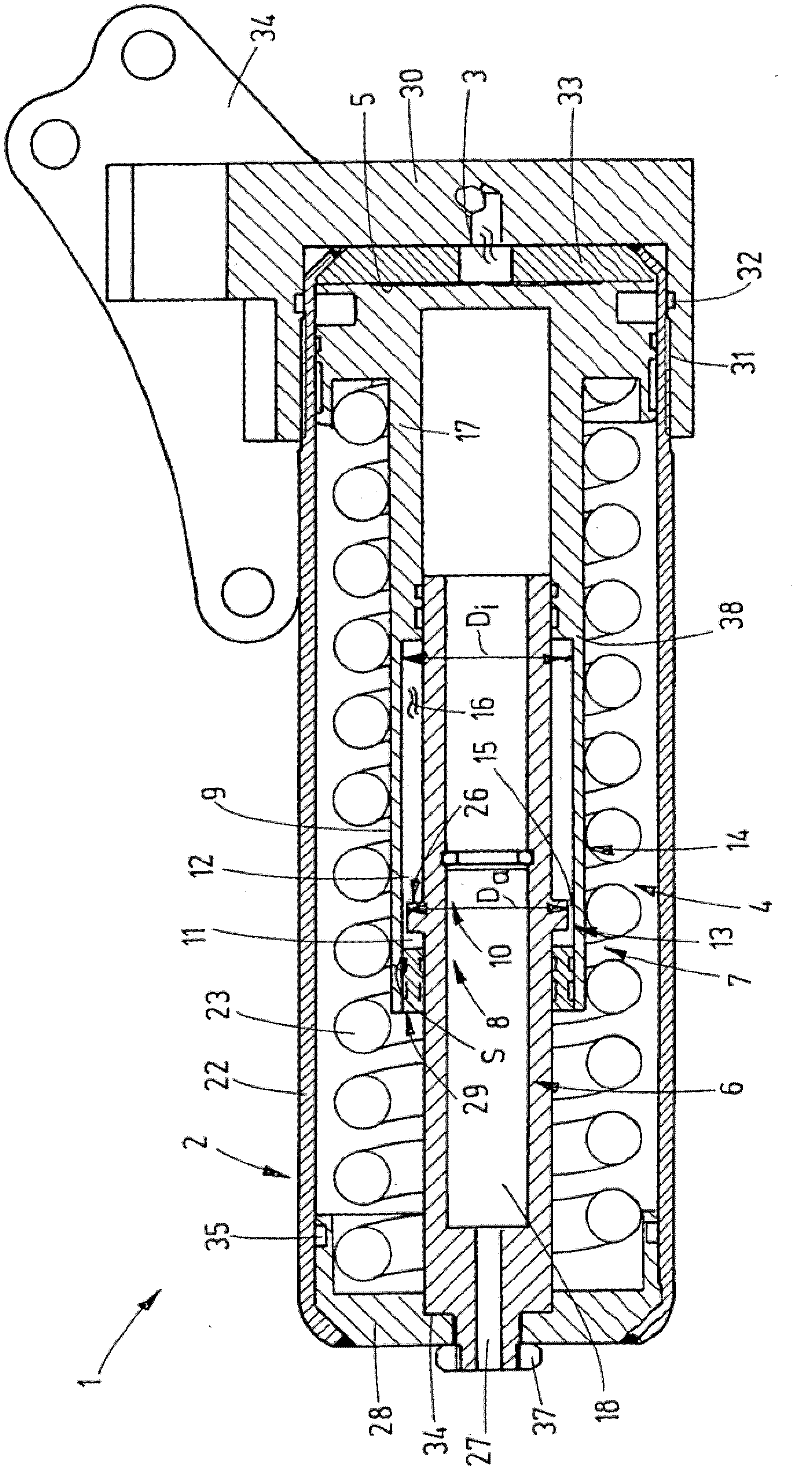 Device for the pulsed release of an amount of fluid which can be stored in an accumulator housing