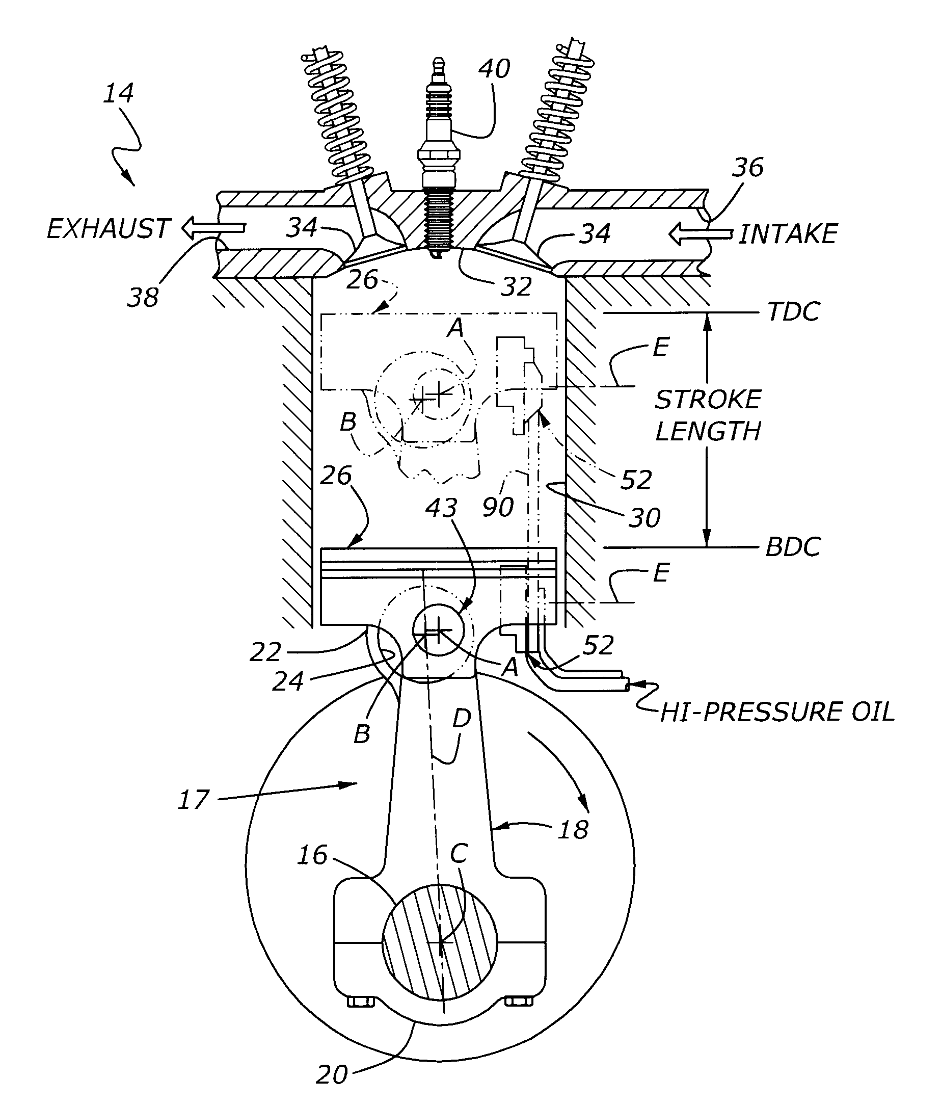 Variable compression ratio engine with isolated actuator