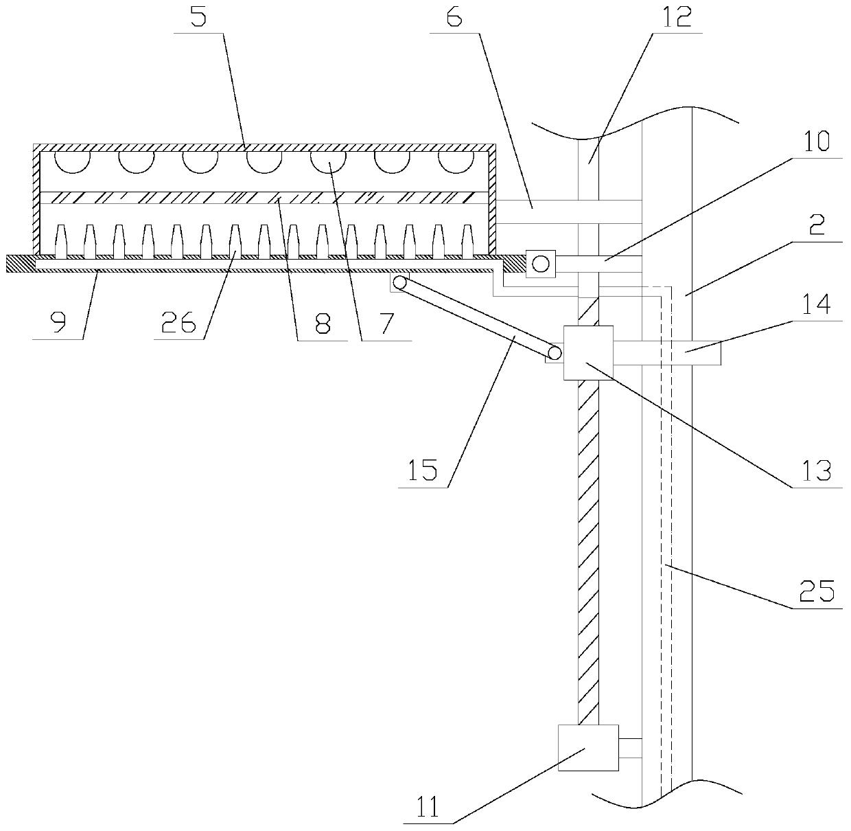 Solar street lamp with cleaning function for brightening engineering