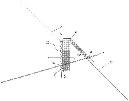 Soft rock slope semi-rigid retaining structure and construction method thereof