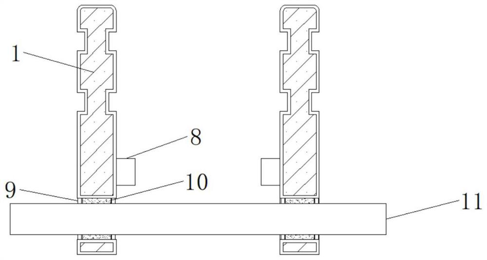 Wood structure connecting piece and wood structure combination