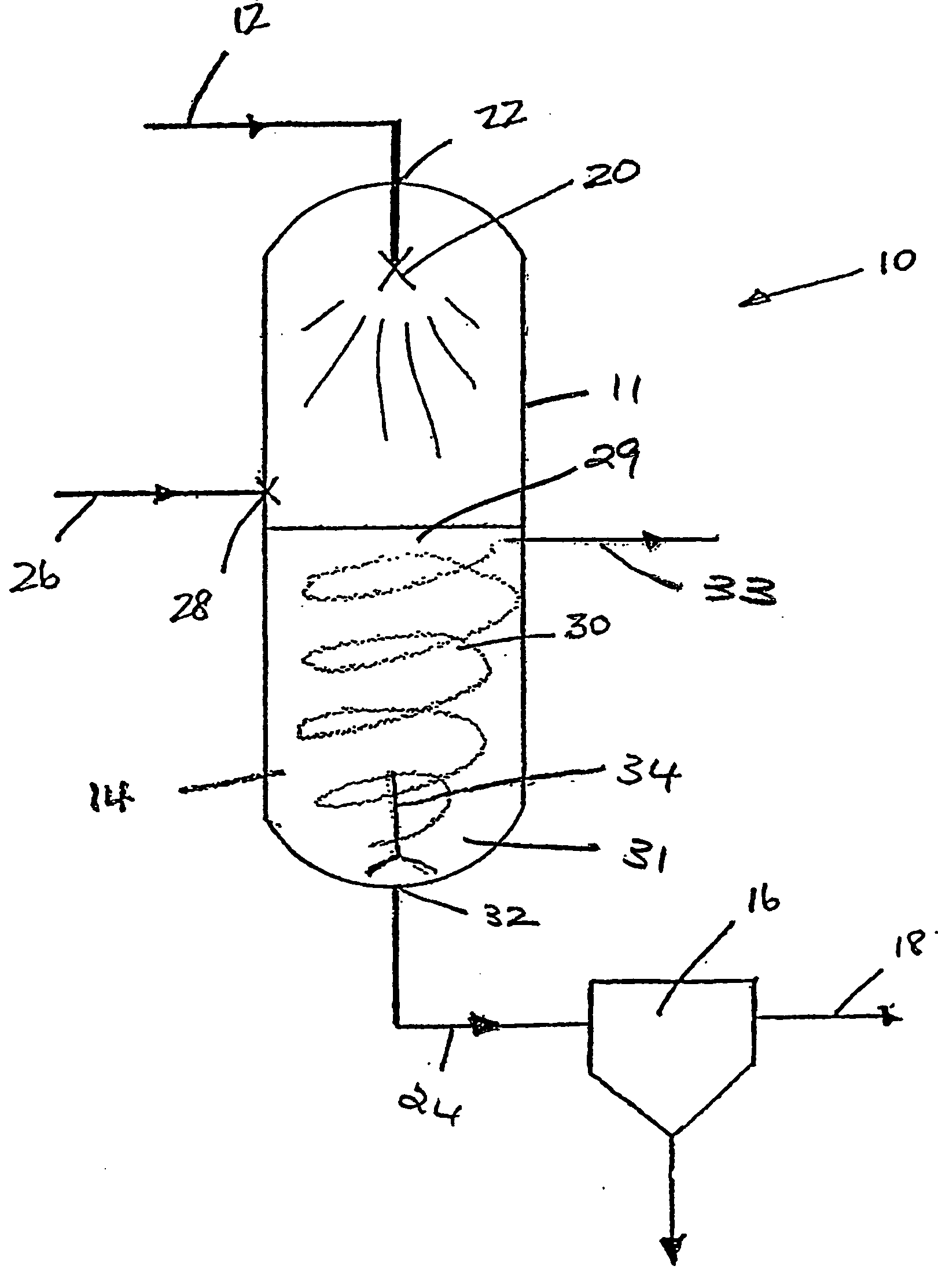 Process and device for production of lng by removal of freezable solids