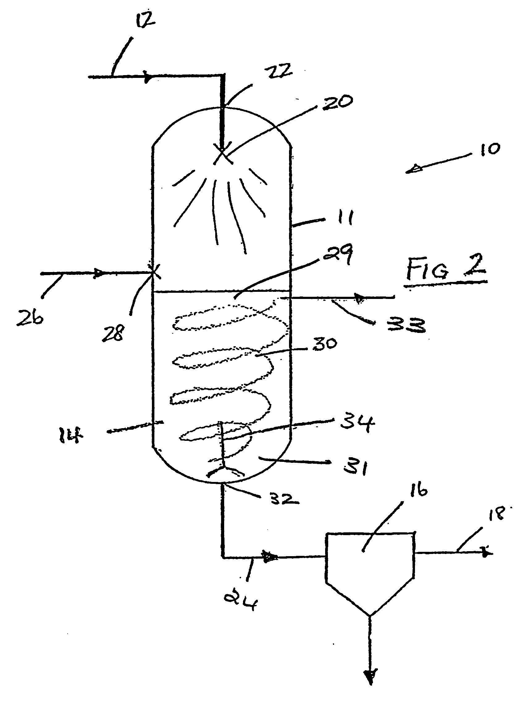 Process and device for production of lng by removal of freezable solids