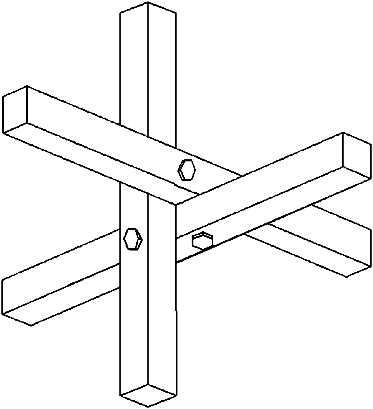 Orthogonal reinforced concrete abatis and preparation method thereof