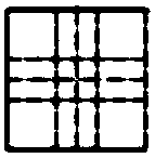 Orthogonal reinforced concrete abatis and preparation method thereof