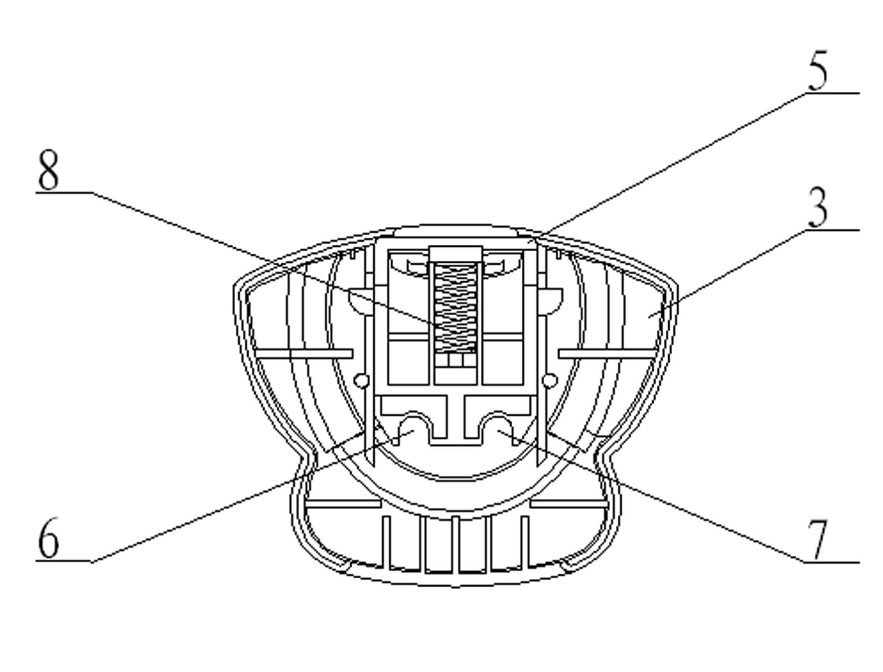 Swinging-block type child seat safety buckle for automobile