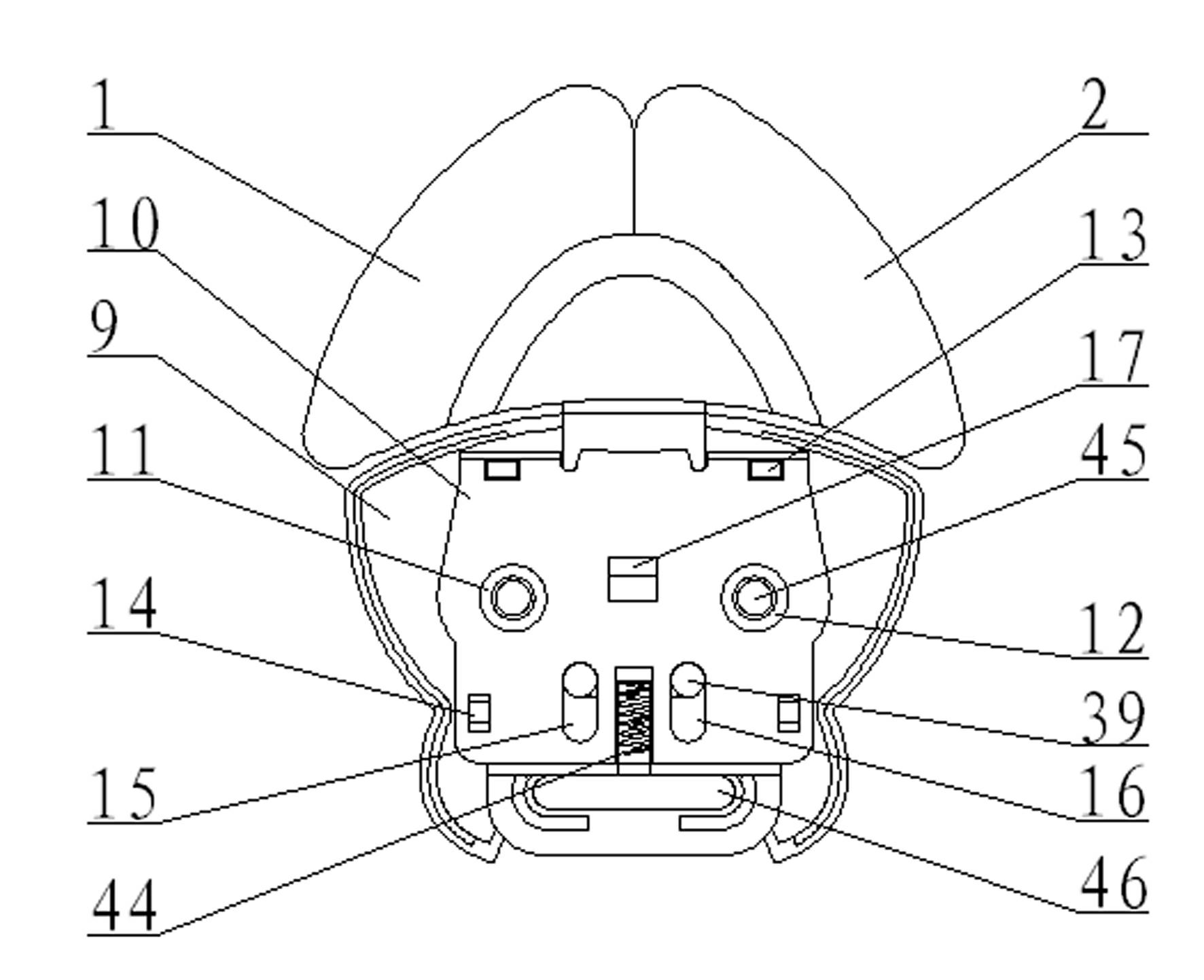 Swinging-block type child seat safety buckle for automobile