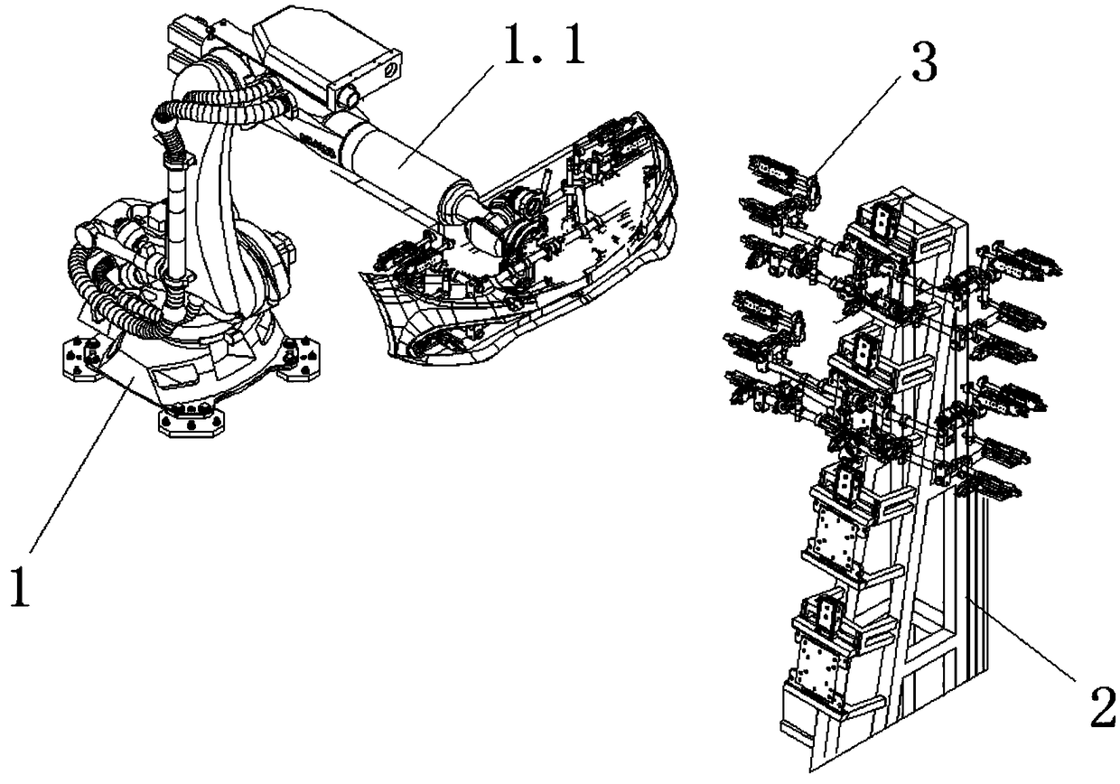 Injection molding machine workpiece dismounting mechanical grasping hand capable of realizing automatic replacement