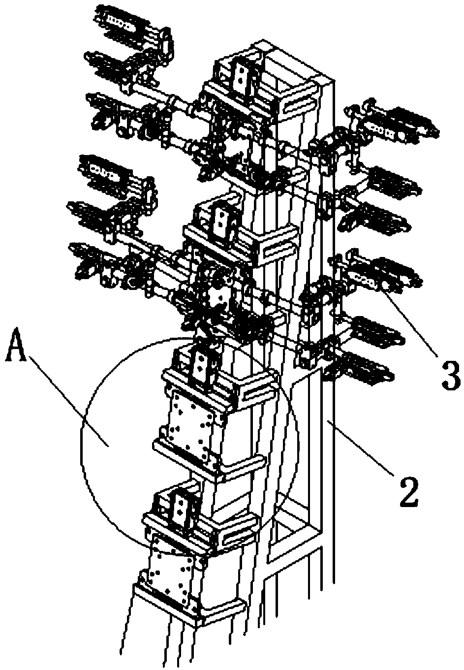 Injection molding machine workpiece dismounting mechanical grasping hand capable of realizing automatic replacement