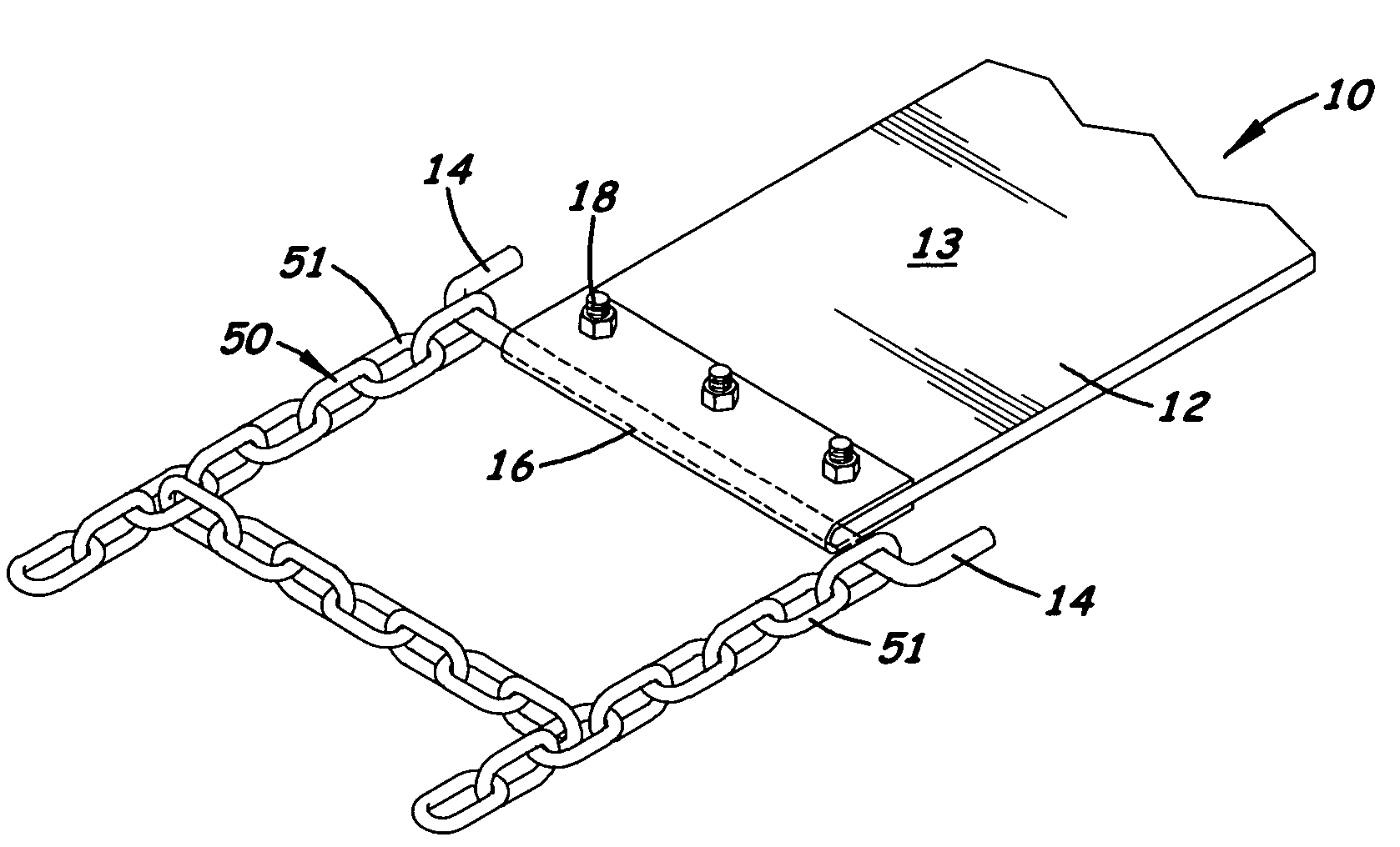 Tool and method for tire traction device installation