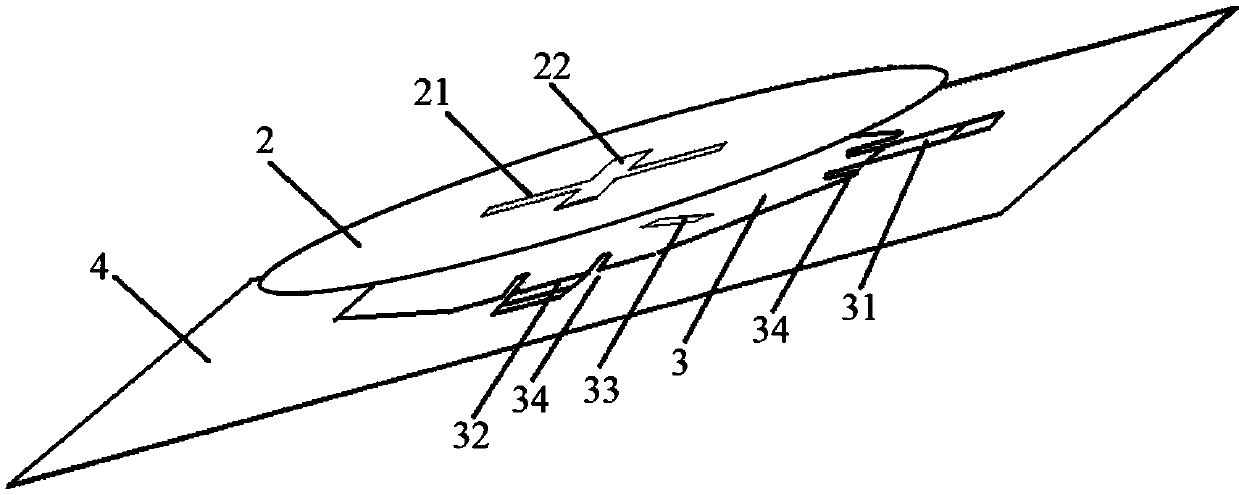 Low-cost and low-profile broadband Massive MIMO antenna unit