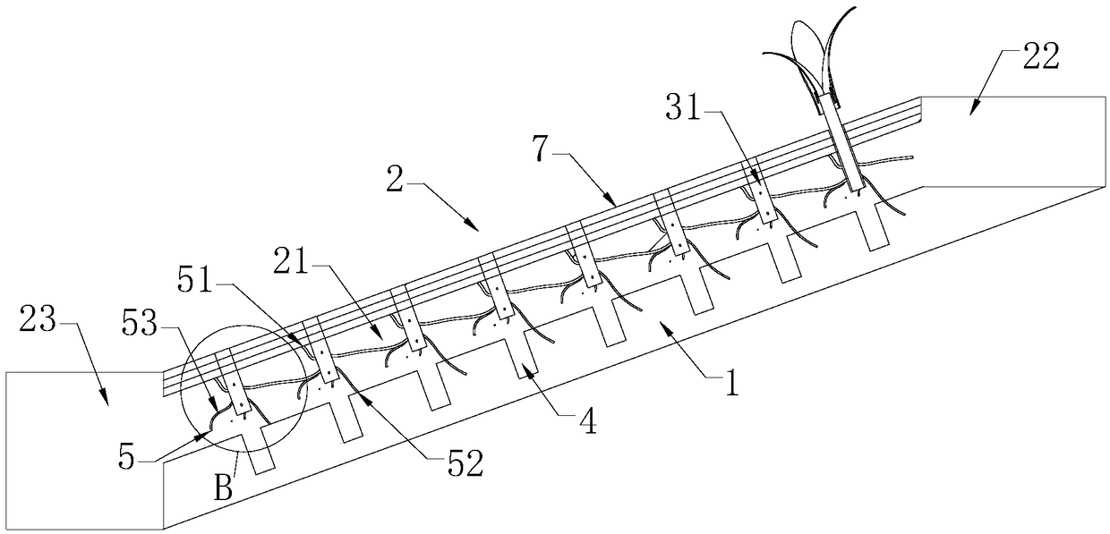 Nutrient hole type cast-in-place greening concrete and construction method thereof