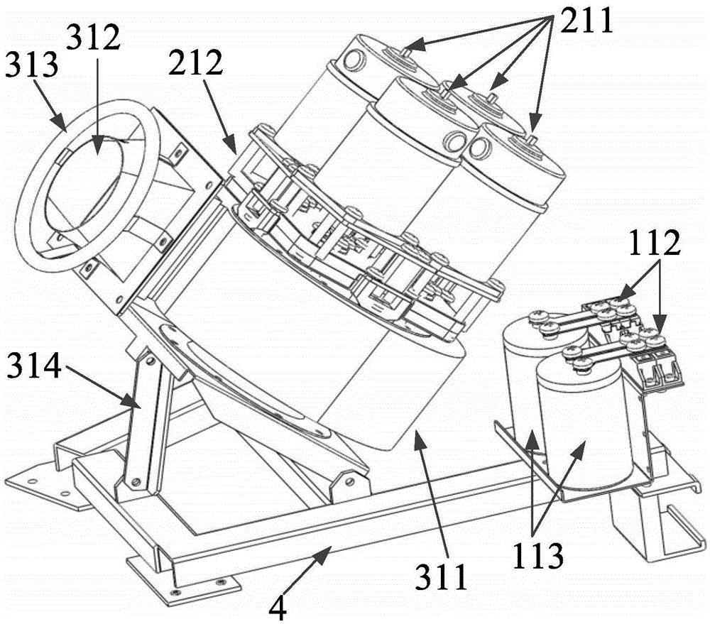 Instantaneous forced ventilating device of spark gap for series compensation