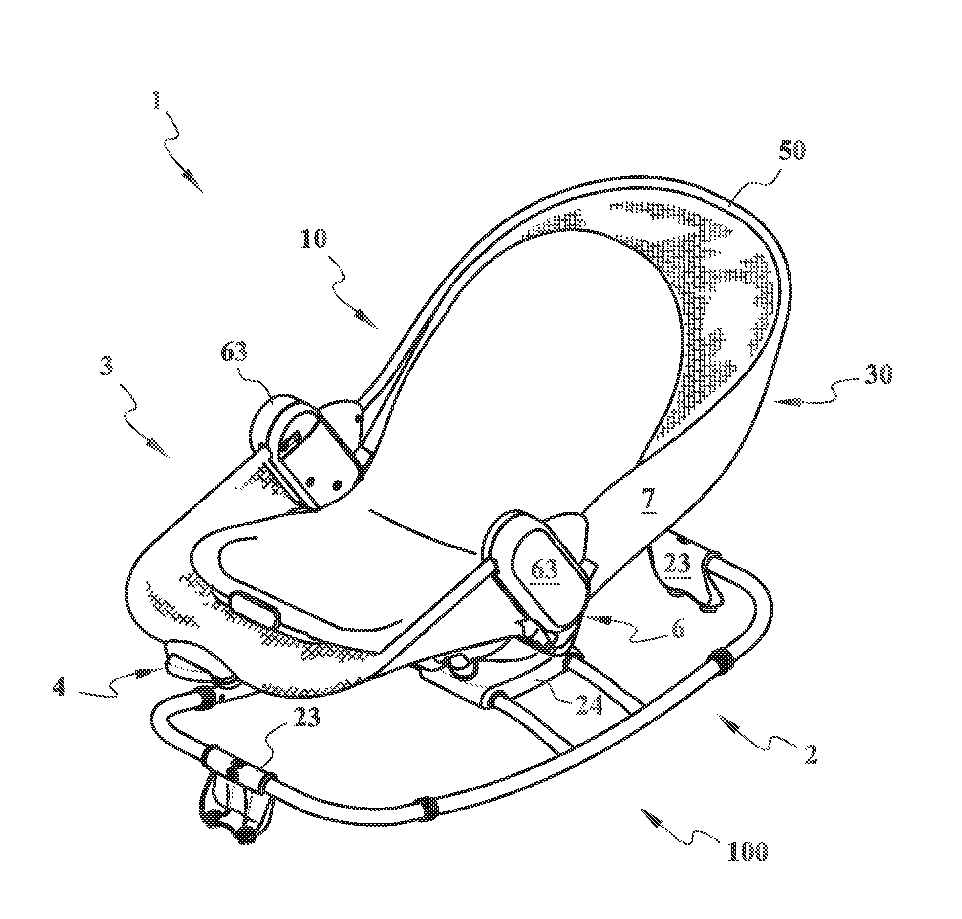 Multi-use convertible frame for a baby carrier