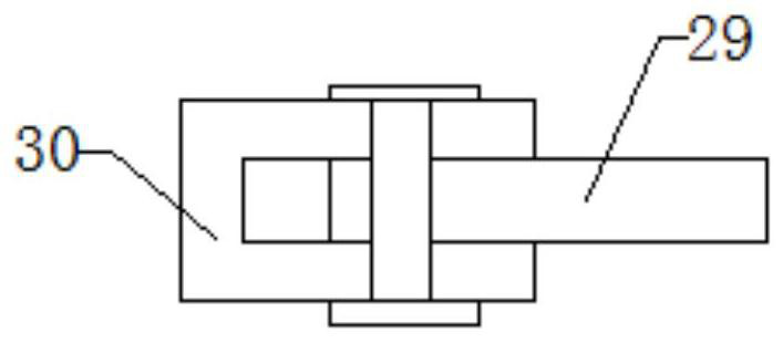 Raw material stirring device for agricultural feed