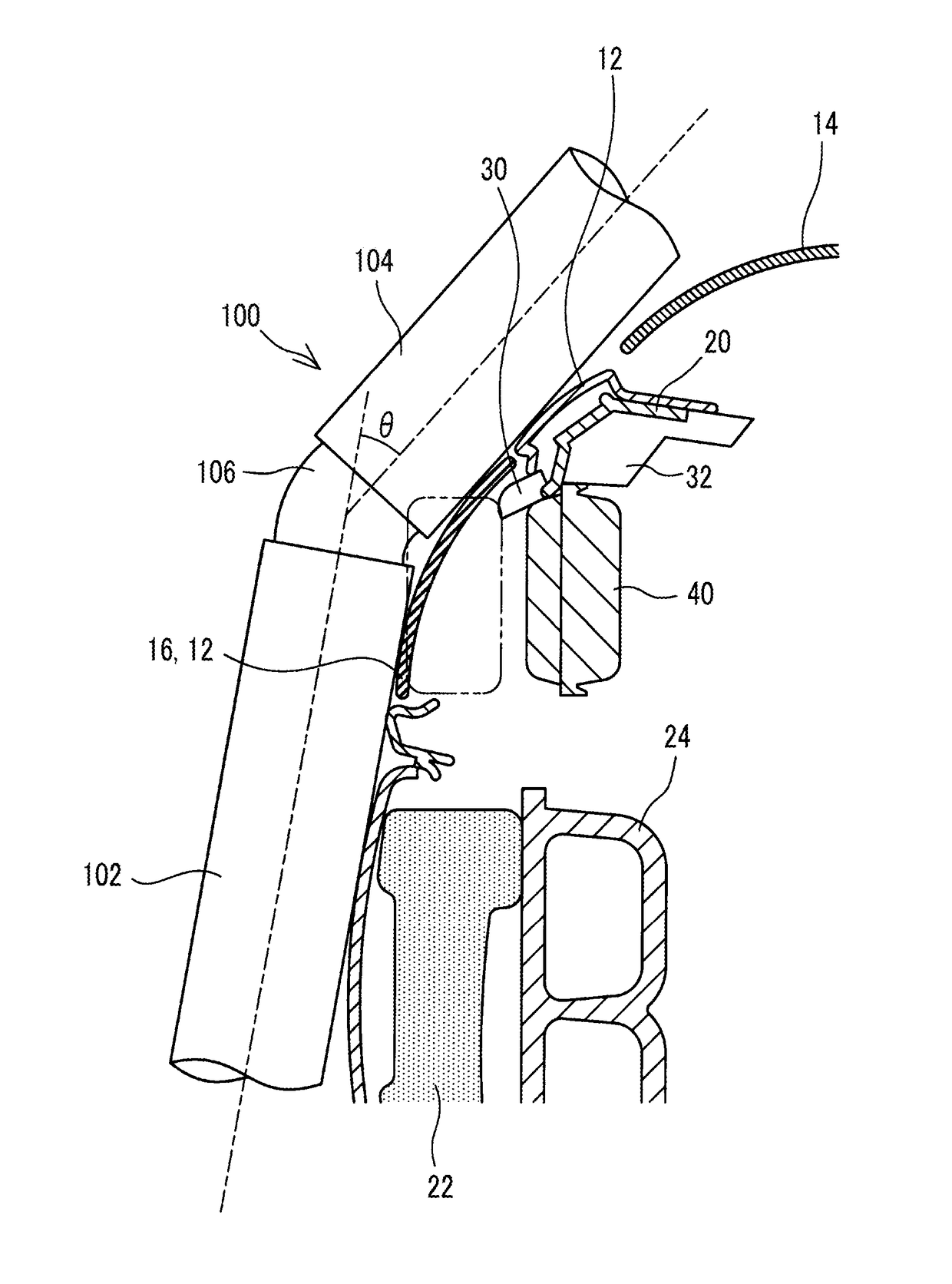 Vehicle front portion structure