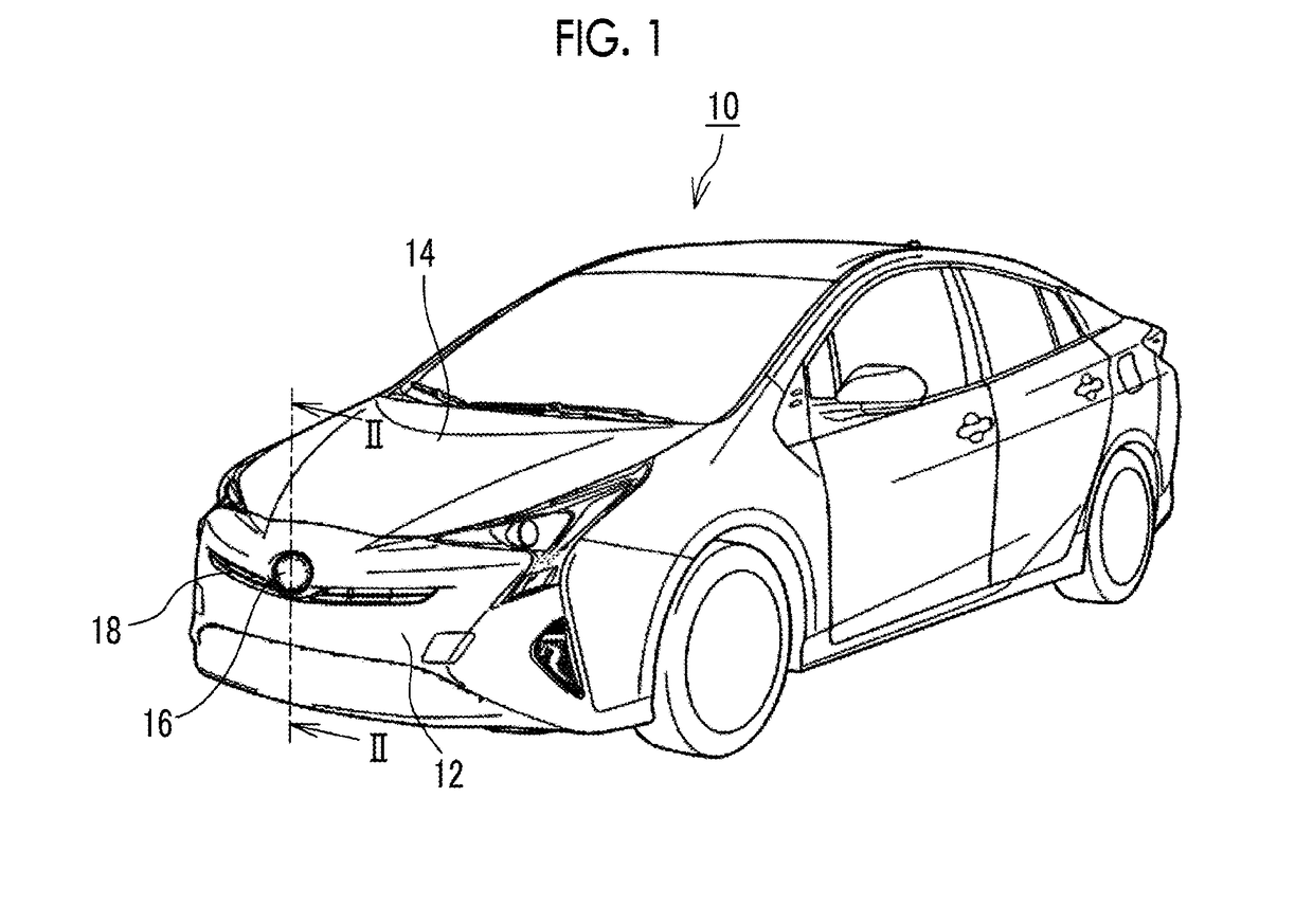 Vehicle front portion structure