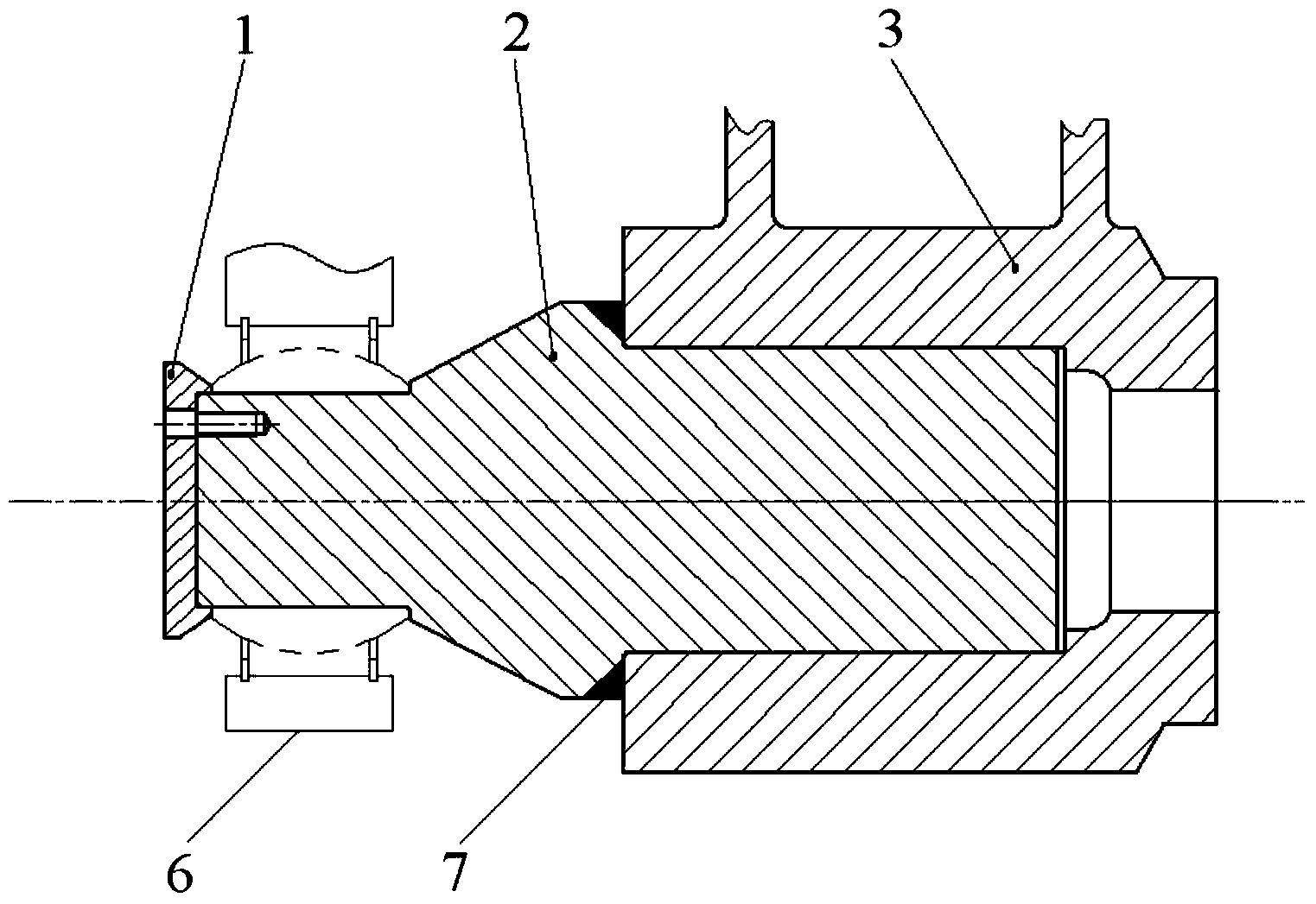 Lifting cylinder shaft assembly of mining dump truck