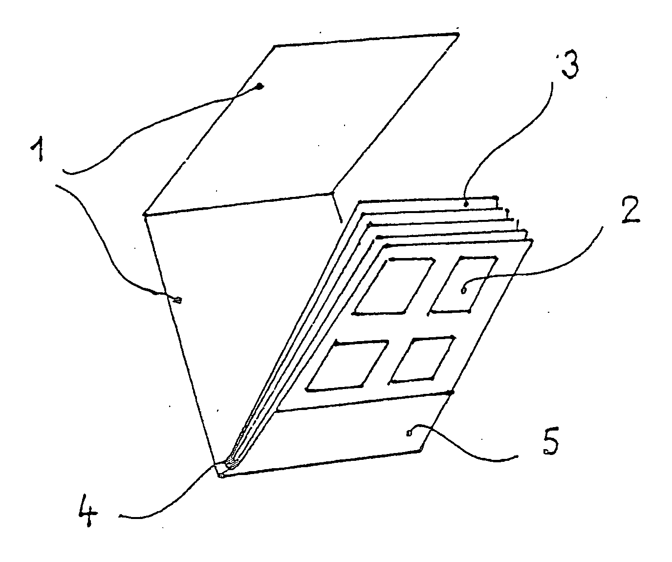 Gadget for displaying advertising, containing papers for used chewing gum