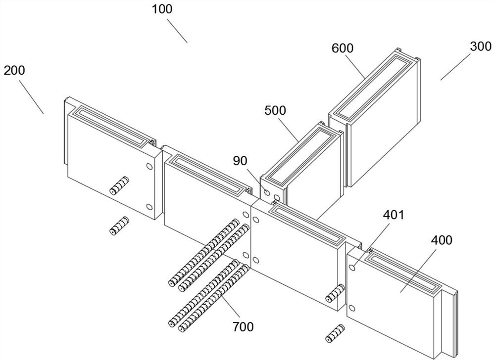 Fabricated thermal-insulation energy-saving building T-shaped die wall and assembling method thereof