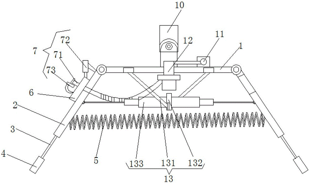 Mechanical arm suitable for automatically hooking ocean buoy