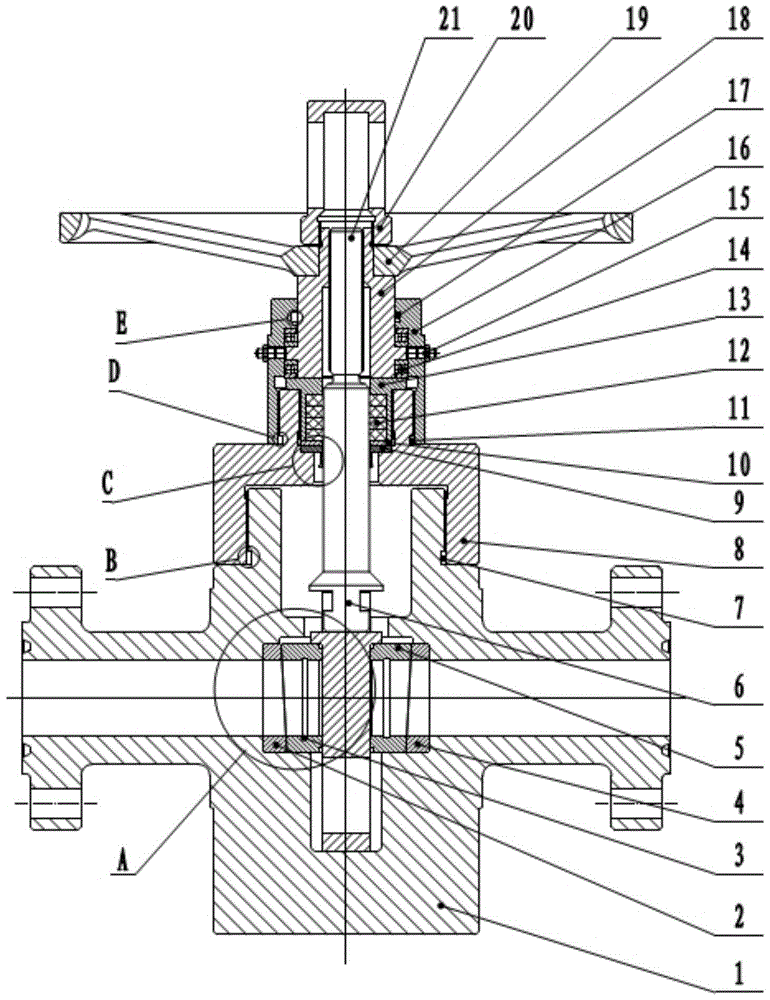 Thick oil thermal recovery single gate slab gate valve