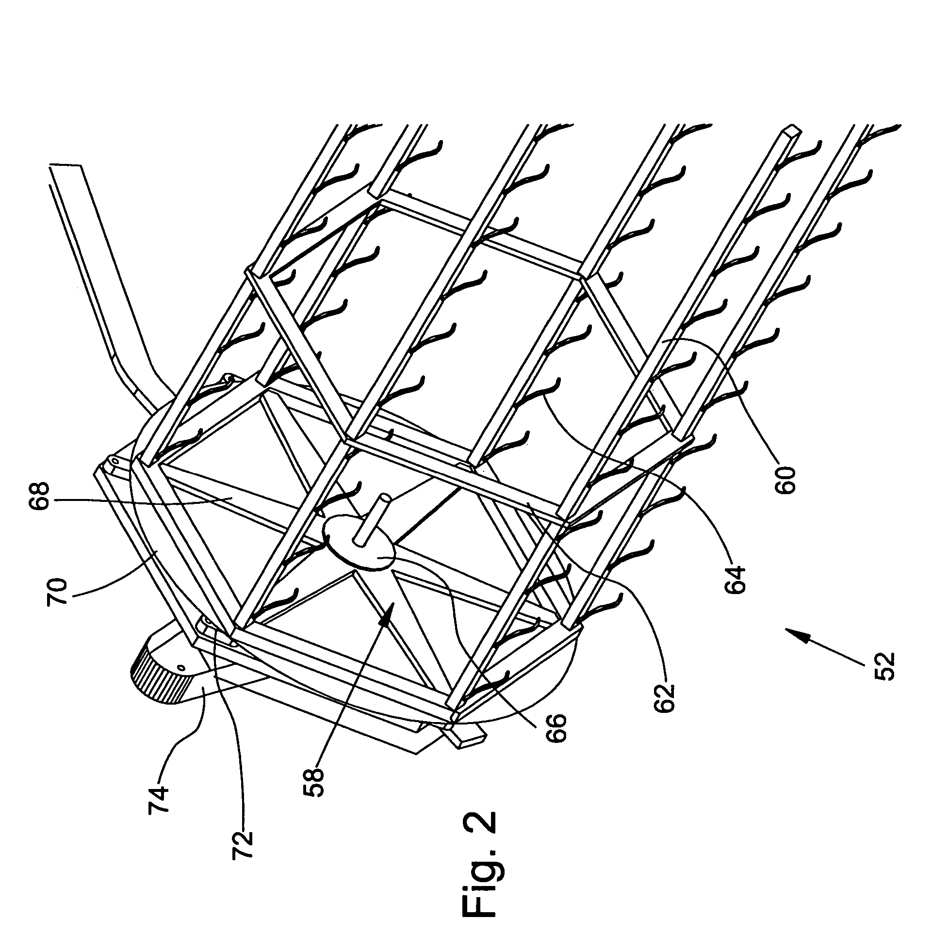 Reel for a harvesting assembly