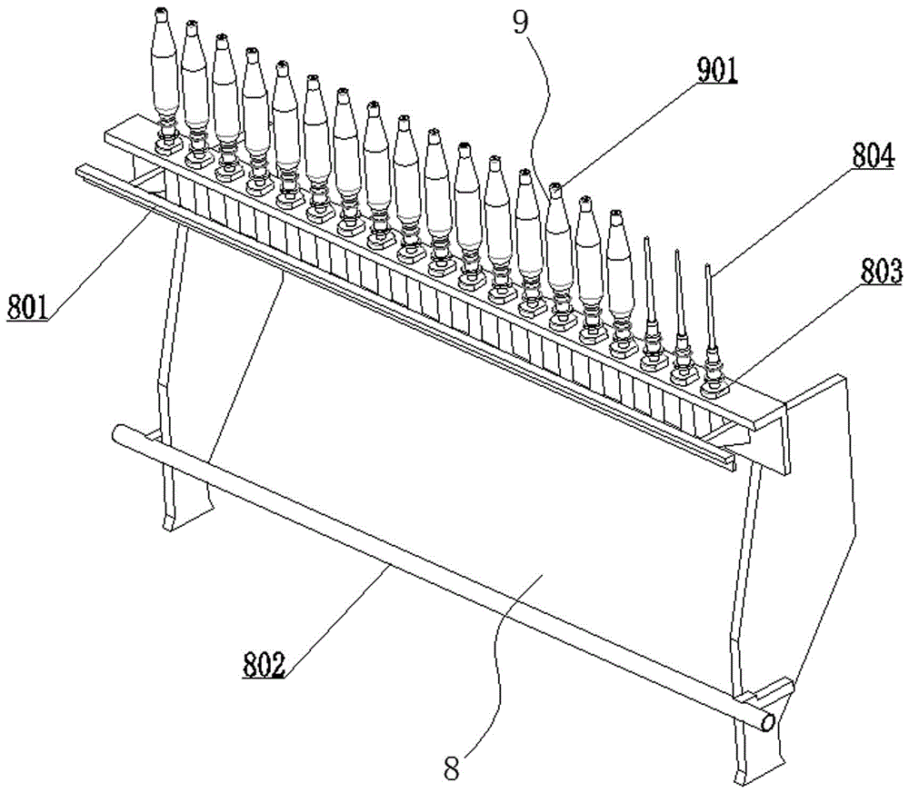 Worsted yarn doffer bobbin inserting device