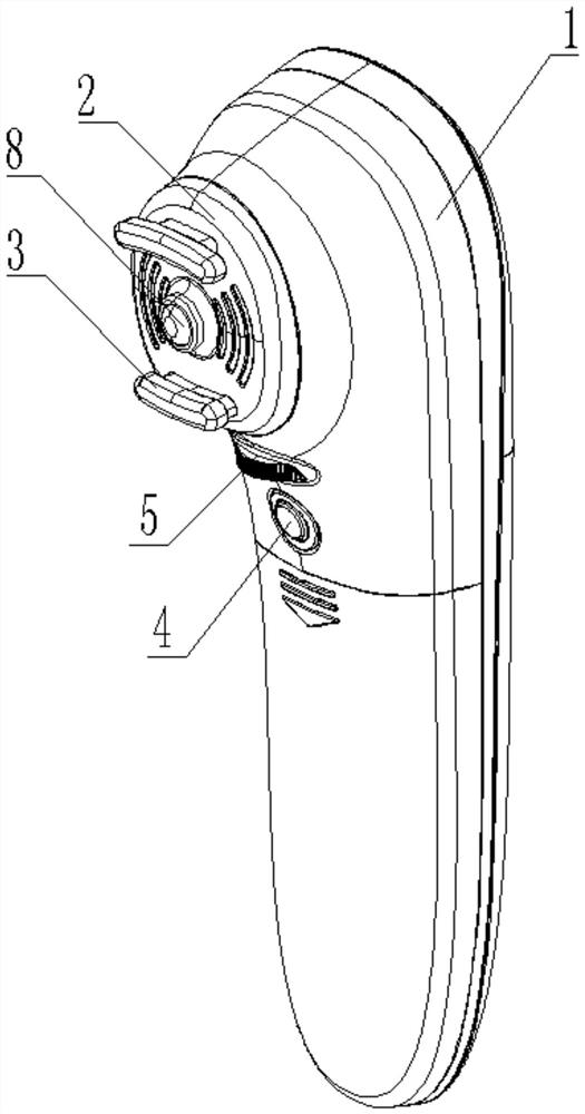 Intraocular pressure reducing method of handheld intraocular pressure reducing instrument