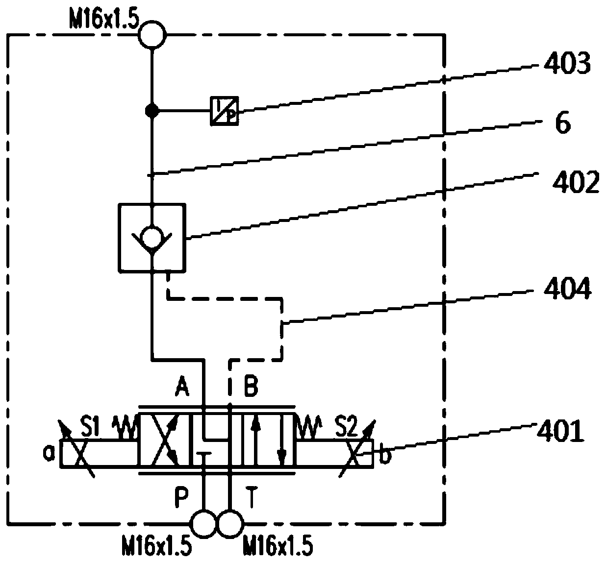 Hydraulic control system for synchronously lifting and lowering oil-gas suspension oil cylinders