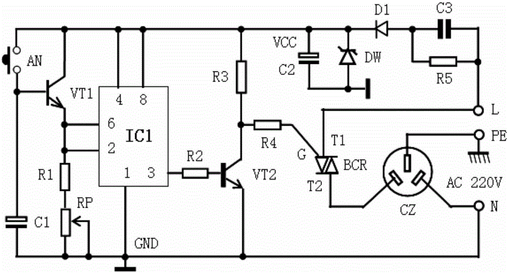 Universal-type electric cooker long-time delay power socket