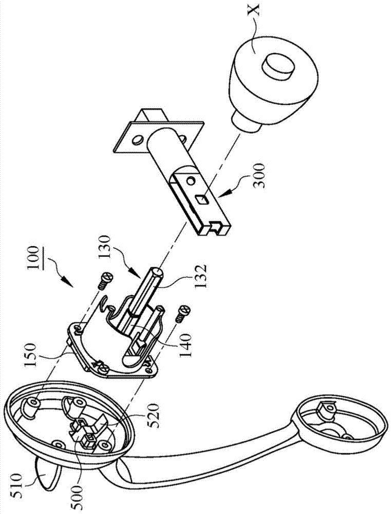 Transmission mechanism of door handle lock