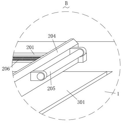 Auxiliary feeding and discharging device for English book binding, processing and shearing