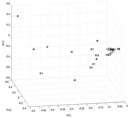 Rapid aroma fingerprint identification method for geographical indication protection product of vinegar