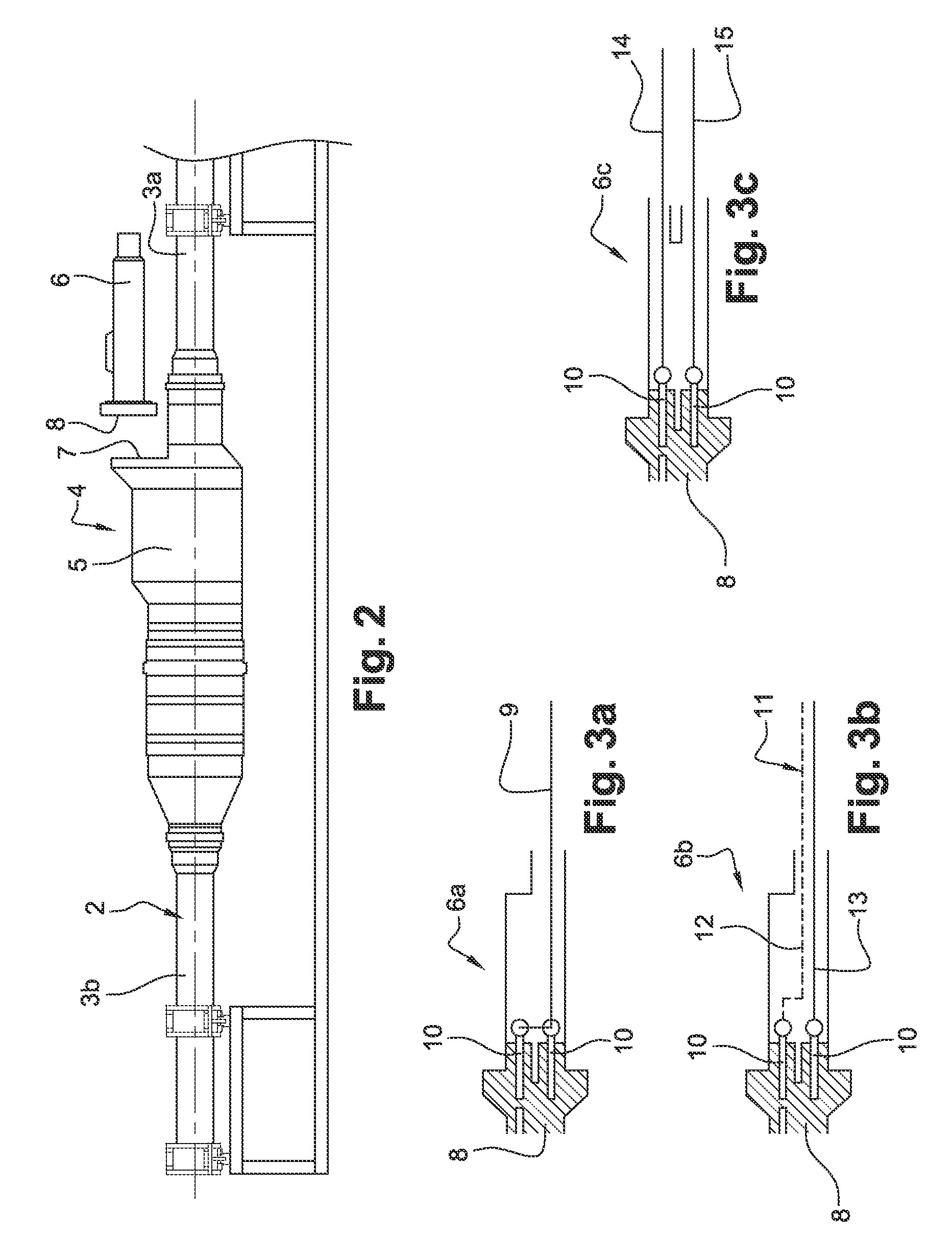 Electrical line furnished with screen-break junctions