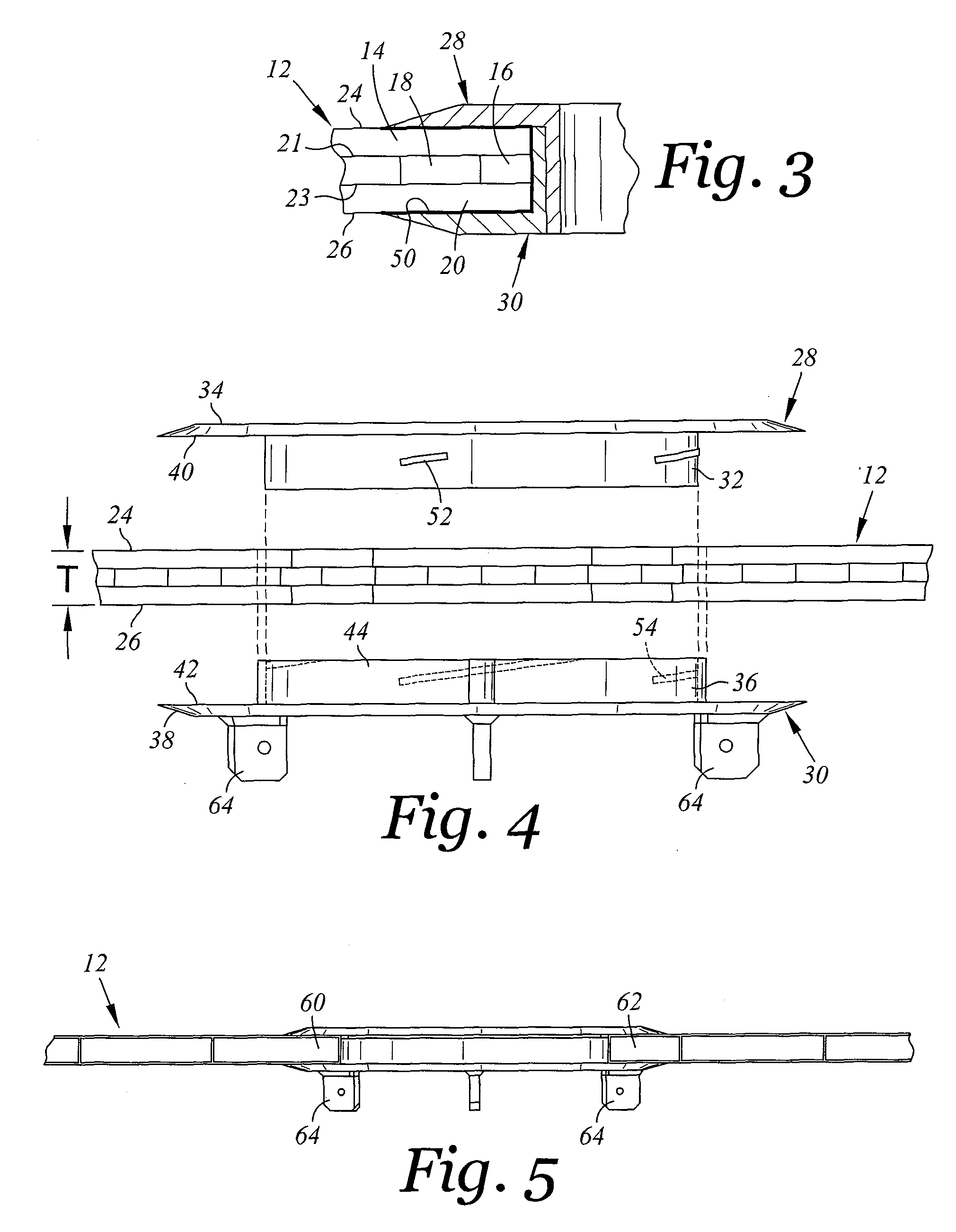 Composite panel insert ring and method of using the same