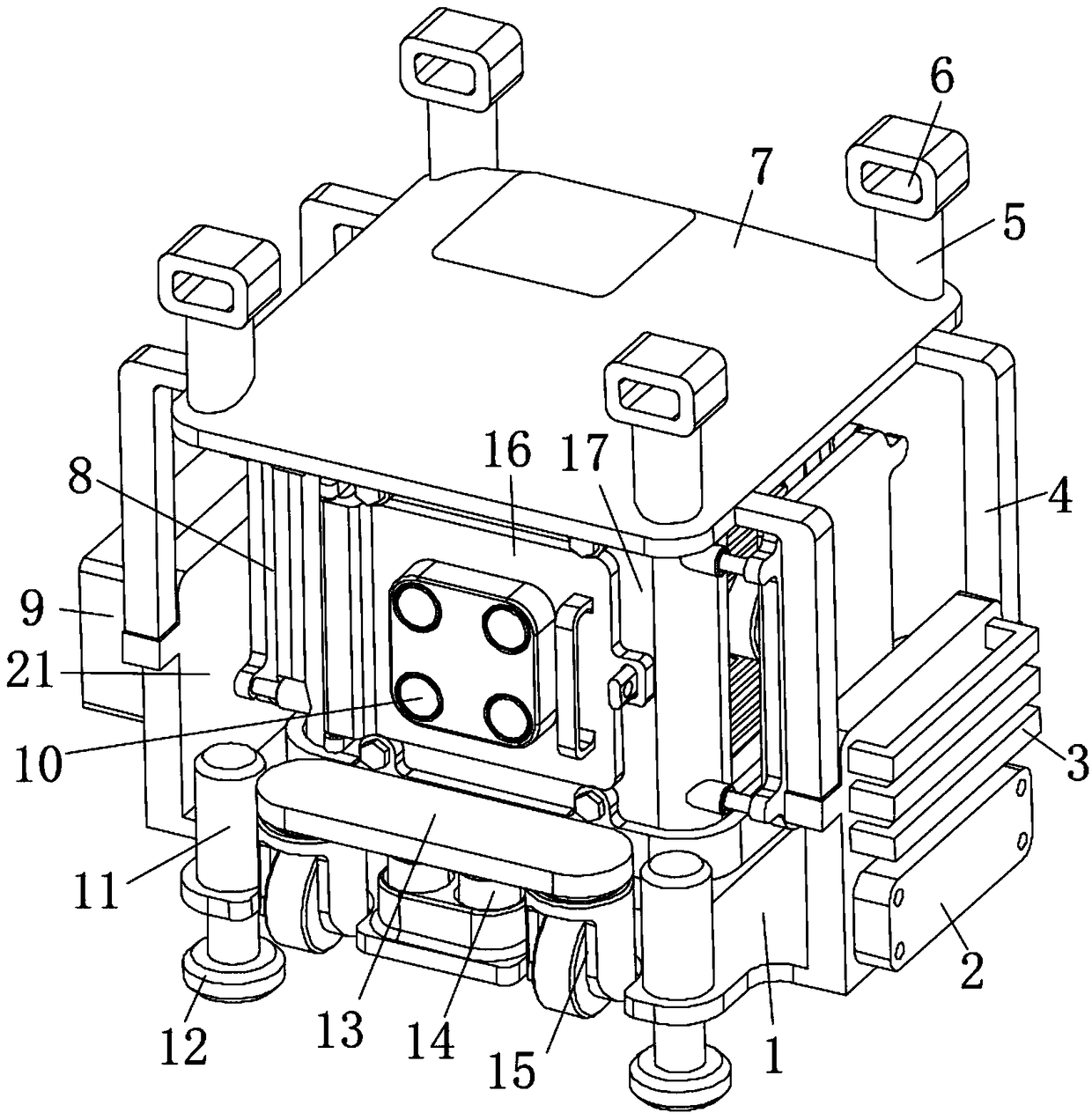 A large mechanical distribution box used for a construction site