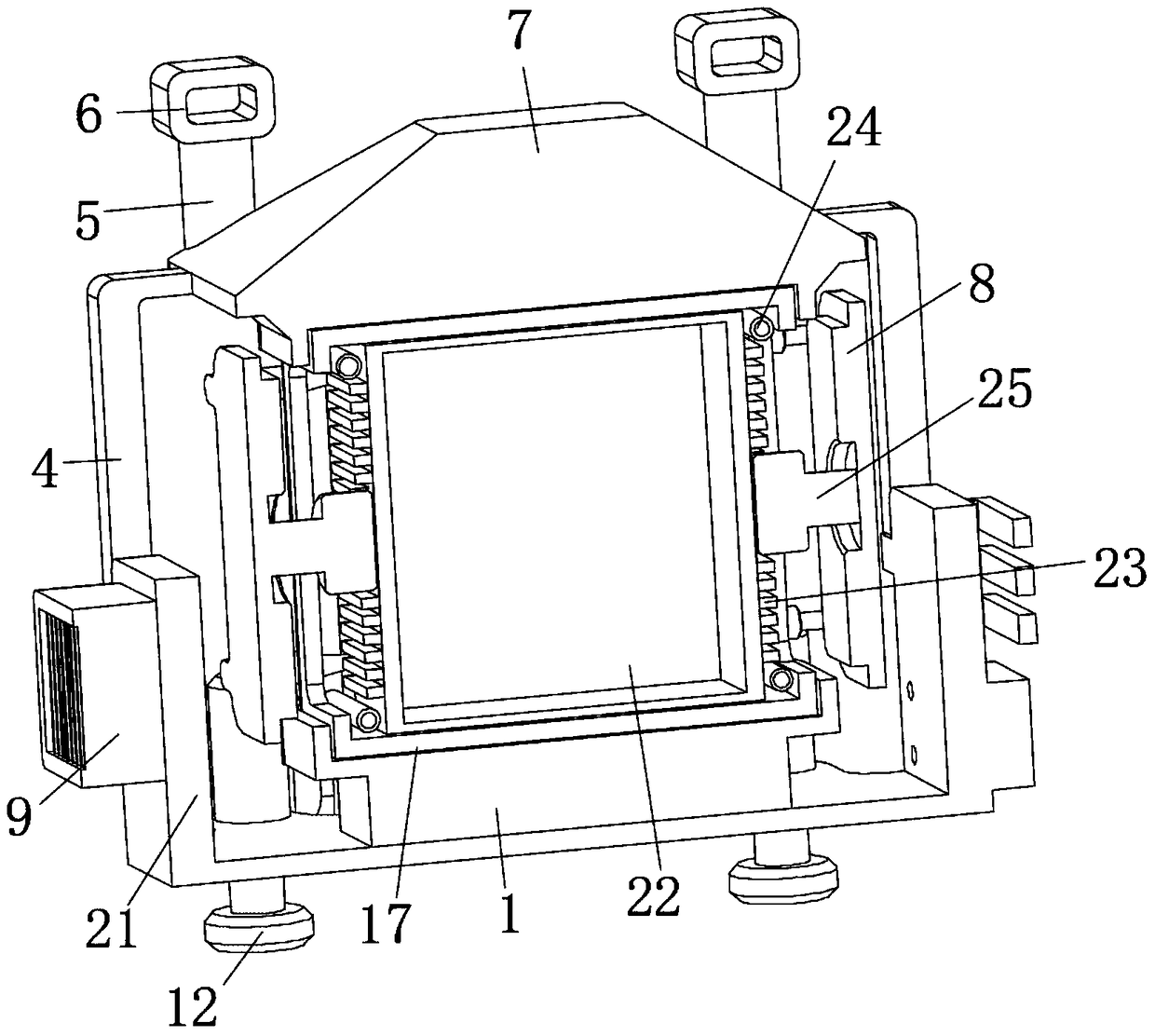 A large mechanical distribution box used for a construction site