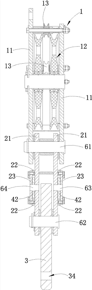 Rammer release device of dynamic compactor